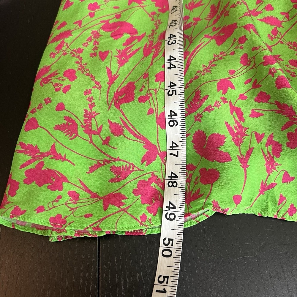 GILNER FARRAR Amelie Maxi Dress Sz S Green Pink Floral Print Smocked Waist *READ - Picture 12 of 12